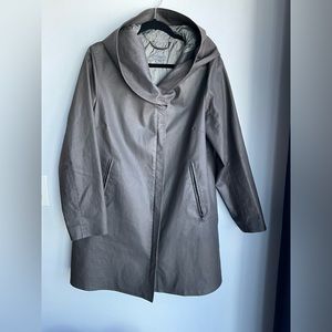 ❤️m0851 SHAWL HOODED JACKET IN TAUPE SIZE SMALL